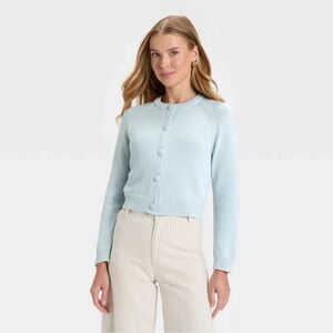 Women's Button-Down Cardigan - Universal Thread Blue XL